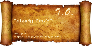 Telegdy Ottó névjegykártya